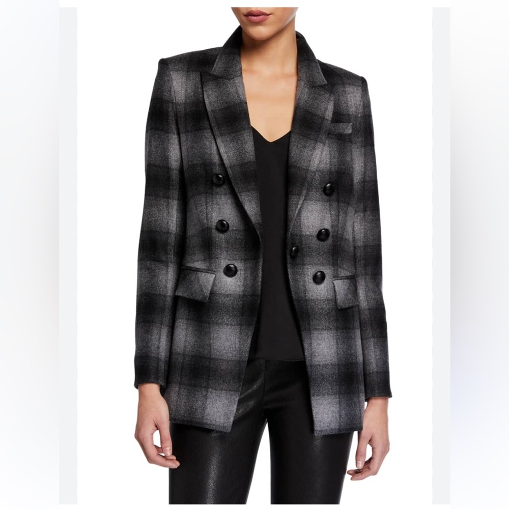 Veronica Beard Black and Gray Plaid Blazer - Picture 2 of 15